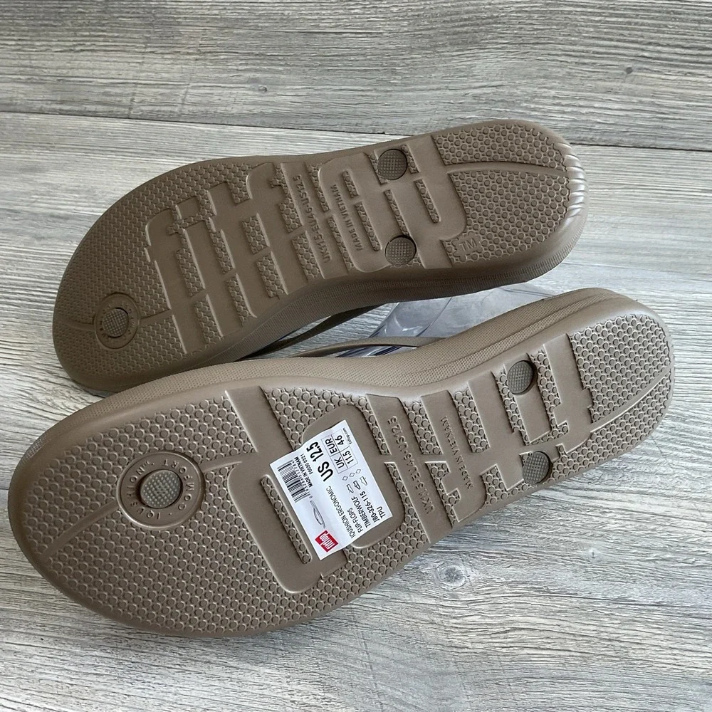 Fitflop Mens Flip Flops Timberwolf IQushion Ergonomic Arch Support Size 12.5